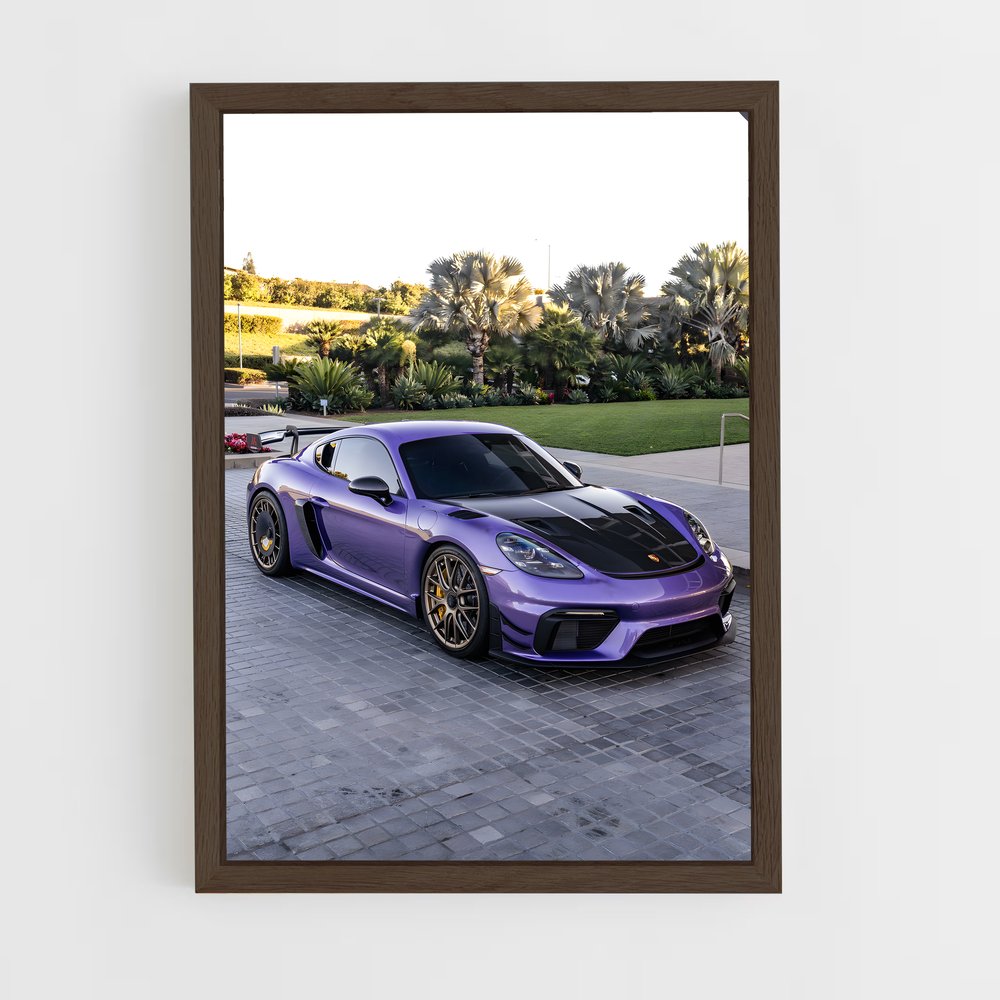 Poster Cayman Purple Dream – affiche Porsche (vue 5)